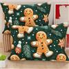 PETTI Artigiani Italiani 2 Federe Natalizie Ginger 50x80 cm | 100% microfibra, stampa digitale, set da 2, Made in Italy