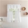 No. 918 Allerton - Tenda da cucina con mantovana e ripiani ricamati, 132 x 91,4 cm, colore: Bianco