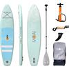 MOAI Beach Vibes - Tavola da SUP gonfiabile da 33 m, serie Beach Vibes, set completo con pompa, pagaia, guinzaglio e borsa, massima stabilità e qualità premium