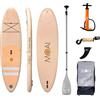 MOAI Tavola da SUP da 10'6 Dawn gonfiabile, serie Beach Vibes, set completo con pompa, pagaia, guinzaglio e borsa, extra stabile e leggera