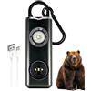 Generico Bear Scare Devices 130db Rechargeable Electronic Alarm | Loud Bear Horn with LED Strobe Light for Backpacking Camping Fishing Biking Hiking Survival