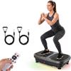 NEWBULIG Piastra vibrante per tutto il corpo, piattaforma vibrante con touch screen a LED e corde per la perdita di peso e tonificazione muscolare, attrezzatura per il fitness a casa con telecomando