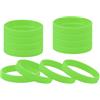 QUARKZMAN 12 Pezzi Braccialetti in Gomma Verde Erba | Braccialetto in Silicone Colorato Elastico, Cinturini Sportivi, Unisex, per Adulti, Adolescenti, Squadre Sportive