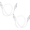 NUOBESTY 2 Pezzi Fermagli per Scherma per Maschera, Acciaio Inox Bianco | Conduttività Stabile, Leggero e Facile da Trasportare, per Competizioni e Allenamento Stile Casuale