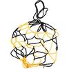 Generic Nylon Mesh Net Bag per pallacanestro pallavolo calcio pallone | Chiusura con coulisse, lunghezza 35,6 cm, nero e giallo, lavabile, capacità singola palla