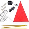 Generic Bandiere di sicurezza | Bandiera pieghevole per montaggio su pista | Kayak | Visibility Kit | Set di ammiraglie leggere | Bandiere di installazione facili per caccia, kayak, canoa, barca, sicurezza