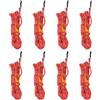 HBBMGYD Corde per impacchettare con chiavi riflettenti, 8 pezzi, 4 m, 4 mm | Polipropilene resistente, tenditori in alluminio a 2 fori, striscia riflettente, leggera e colpevole, campeggio giardino