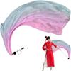 Generic Veli di seta per danza del ventre - Elegante sciarpa velo di seta Poi Ball | Elegante Poi Streamer, Vasta per fan Bellyy Dancee Silks Bellyy, pratica ballerina, lunga imitazione, regali per ballerini