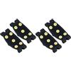 MUCKLILY 2 Paia Crampon per Scarpe in Tpe Nero, Antiscivolo Sportivo | Punte Rigide, Fascia Elastica Sul Tallone, Anteriore, Calzata Rapida per Jogging e Città