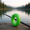 Sandyseptember Anello porta canna da pesca in silicone, 2,5 cm, confezione verde | Impugnatura in silicone antiscivolo, design impermeabile, impedisce lo scivolamento dell'asta, 50 pezzi per confezione di