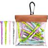 Generico Borsa Pochette Porta Tee da Golf Custodia Accessori Trasparente | Tee da Golf Colorati per Allenamento Per Principianti Dilettanti Mariti Padri Pensionati Campo Pratica