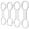 Besttoolifes Supporto per snorkeling con clip in silicone elastico, 4 pezzi | Materiale in silicone flessibile, lunghezza totale 10 cm, tenuta sicura, design trasparente, facile da installare