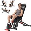 JOROTO Panca Regolabile & Cyclette da Seduta 3-in-1, Panca da Allenamento Regolabile & Pedalatore da Scrivania, Resistenza Magnetica 8 Livelli per Modalità Cyclette da Seduta, Home Gym, 400kg