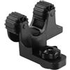 Dolvitrny Pesca per kayak Paddle Clip Sicuro No Shake Pesca per kayak | Supporto sicuro per pista, impedisce lo scuotimento, finitura in plastica nera, si adatta a binari del cambio standard