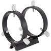 ZYWUOY Anelli di portata in alluminio 60mm finitura opaca nera | Diametro 50 mm, montaggio a coda di rondine, fondo piatto antiscivolo, 3 viti di bloccaggio, metallo anodizzato nero
