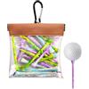 Generico Sacca Porta Tee Golf Custodia Accessori Trasparente Autochiudente | Borse Porta Tee Per Principianti Dilettanti Mariti Padri Pensionati Campo Pratica