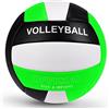 Dakapal Pallavolo ufficiale taglia 5 per interni ed esterni, morbido beach sand volley per principianti e adolescenti adulti (senza pompa)