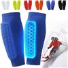 Generic 1 paio di parastinchi per sci, Shin Protector sci, traspirante e antiscivolo, ghette elastiche antiurto con struttura a nido d'ape, strisce in silicone antiscivolo, per ragazzi e ragazze