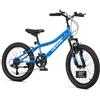 VEVOR Mountain Bike per Strada 6 Velocità per Tutti i Terreni Carico 80 kg Bicicletta da Montagna, Sospensione Anteriorre, Sella Regolabile, in Acciaio di Carbonio, Freno Doppio, Lunghezza 1420 mm