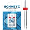 SCHMETZ | Gemello Universale | 3.0/90 | 2 Aghi per macchina da cucire | 130/705 H ZWI 3.0 | per tutte le comuni macchine per cucire domestiche con punto zig-zag