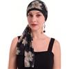 ZLYC Copricapo estivo da donna con stampa turbante | Elastico sottile traspirante, stile minimalista chic quotidiano, brunch in ufficio, passeggiata in città