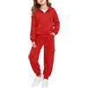 Generic Ragazzi 2 pezzi Tute Zip up Felpe con cappuccio Cargo Joggers Set Bambini Escursionismo Atletico Cerniera Felpe con cappuccio Tute Abiti Scuola Sport Pantaloni della tuta Vestiti