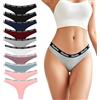 Uizuooy Perizoma Donna Slip Tanga in Cotone Colori Pacco da 10 | Tanga da donna, modello a vita bassa, slip elasticizzato, invisibile, morbido e traspirante, ideale per l'uso quotidiano