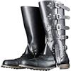 Generic Stivali medievali rinascimentali per Halloween, ghette in ecopelle steampunk, gambali, crociati, cavaliere, pirata, accessori cosplay
