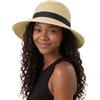 Zylioo Cappelli in paglia piccoli, cappello da sole Fedora a tesa corta, ripiegabile e arrotolabile, cappello estivo Panama per teste piccole