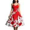 Sobzia Costume Halloween Donna, Elegante Lungo Vintage Vestito Costumi da Brivido per Adulti,Costume da Vampiro Horror,Vestiti Gotico Sexy con Stampa Sanguinolenta Costumi per Halloween e Carnevale XS-XXL