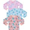 Disney Lilo & Stitch, Angel - Confezione da Tre Magliette a Maniche Lunghe in 100% Cotone Pettinato
