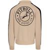 PITBULL - Felpa Uomo con Cerniera Oldschool San Diego CA, Felpe Leggera da Uomo Senza Cappuccio, Collo Alto, Tasche con Zip, vestibilità Regolare