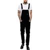Generico 2024 Salopette da Uomo Jeans in Denim Casual Taglie Forti Cotone Pantaloni Strappati Uomo in Tinta Unita Salopette Uomo Jeans Slim Fit con tasche Moda multi tasche Jumpsuit da Lavoro con Bretelle