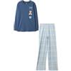 OVS Kids Pigiama Blu in Puro Cotone Organico con Orsetto per Bambina