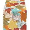 EULAPGOE Runner da Tavola Autunnale in Lino,Tavolo da 4-6 Persone 33x183 cm con Foglie d'Acero Multicolore Decorazione stagionale per la casa