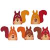 HABA Bastelset - Erstes Schneiden Eichhörnchen | Set completo per 5 scoiattoli - Esercizio di taglio con forbici per bambini, motivo autunnale, promozione delle abilità