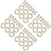 Beige Felt Valve Pads 80Pcs Universal Trumpet Maintenance Replacement Accessory