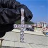ESKEEM Collana con ciondolo a croce grande in zirconia cubica Iced Out stile Hip Hop con zirconi a forma di Gesù, per uomo e donna, con catena tennis, all'ingrosso