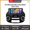 Junsun Autoradio Wireless CarPlay Android Auto da 12,3' per Mercedes Benz Vito W447 2014 2015-2022, Sistema Multimediale GPS 4G 2din