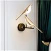 Ramalho Uccello d'oro applique da parete lounge Bar lampade da parete Creative novità applique camera da letto lampada da comodino decorazione soggiorno applique da parete interno specchio bagno lampada led