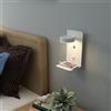 Ramalho Applique da parete a LED per interni cellulare ricarica lampade da parete USB con interruttore luci di lettura da comodino per camera da letto decorazione soggiorno applique da parete interno lampade