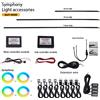 KALADA Kit Luci Ambientali LED per Auto 18 in 1, Accessori di Ricambio con 3 Fili e 3 Pin (Colori Sinfonici)