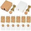 ZQNYCY Confezione regalo in carta Kraft da 50/10 pezzi con corda Borsa per biscotti retrò per caramelle Bomboniere per matrimoni Forniture per feste di compleanno Confezione regalo di Natale