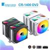 Jonsbo CR-1400 DV2 Doppia Torre 6 HeatPipes Tubo di Rame 5V 3Pin ARGB CPU Cooler ITX Raffreddato Doppia Ventola 9CM Radiatore LGA1700 1200 AM5