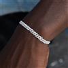 ESKEEM Bracciale da donna a catena cubana da 6 mm placcato in oro reale Gioielli Hip Hop Rock Street Bracciale cubano ghiacciato con ciondoli Regalo di compleanno
