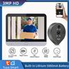 iTenen Tuya Smart Home Videocitofono di sicurezza wireless da 3 MP con campanello Schermo LCD da 4,3 pollici Alexa 120 ° Spioncino grandangolare per la casa