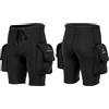 DIVE&SAIL Pantaloncini da muta da uomo Pantaloncini da sub in neoprene da 3 mm con tasca Pantaloni da surf da uomo per sport acquatici Nuoto Snorkeling Canottaggio Scuba