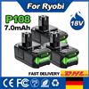powtree Batteria 7Ah per RYOBI P108 18V Plus, 18 Volt Li-ion per Utensili Elettrici P108 P104 P107 RB18L50 RB18L20 BPL1815 RB18L40