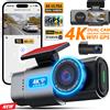 GMAIPOP Dash Cam 4K UHD Registrazione Telecamera per auto DVR HDR Videoregistratore per visione notturna Supporto Wi-Fi integrato GPS 24 ore di parcheggio APP Monitor