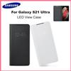 SAMSUNG Cover originale per smartphone Samsung LED View EF-NG998 per custodia per telefono Galaxy S21 Ultra 5G, indicatore LED, porta carte